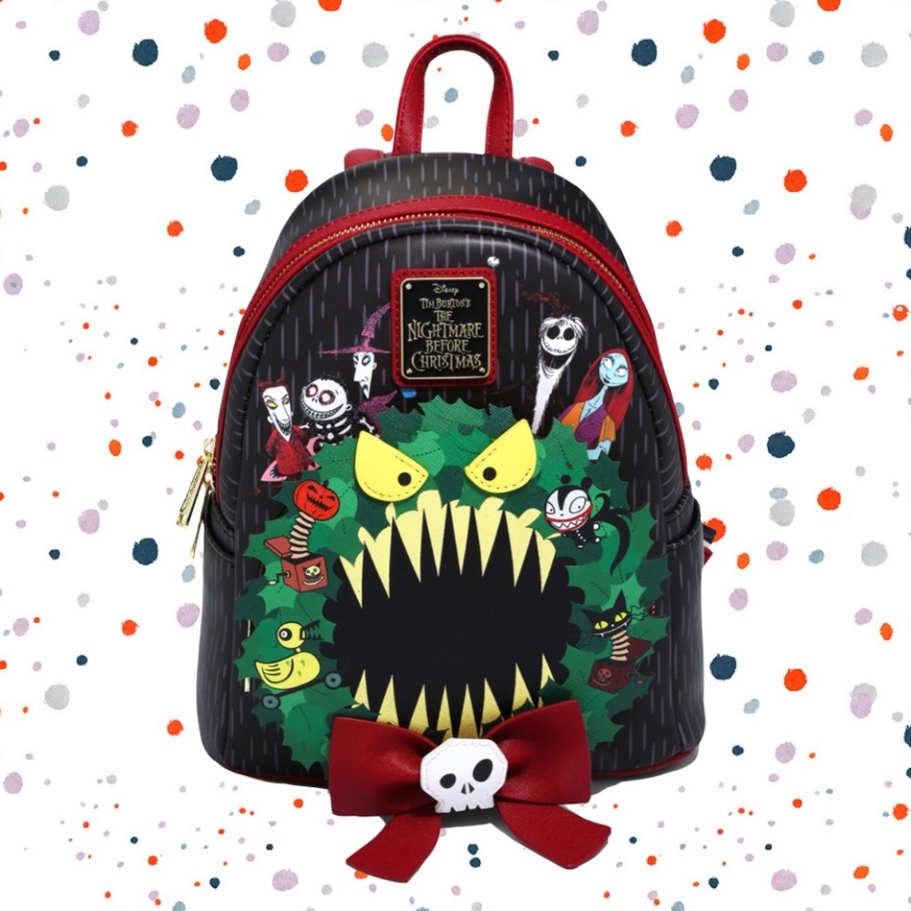 Loungefly Disney The Night Before Christmas Wreath Mini Backpack